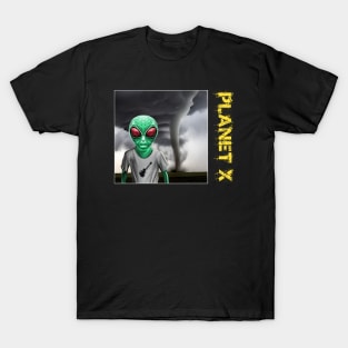 Alien Twister Tornado Guitarist meme T-Shirt